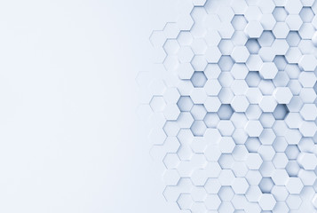 Hexagonal background with copy space