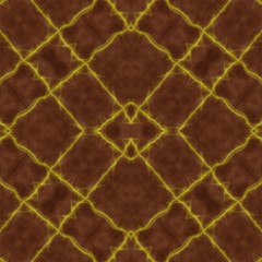 Brown and yellow symmetry seamless design image