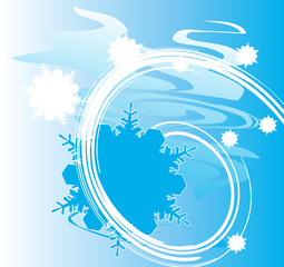 Abstract winter background with snowflakes