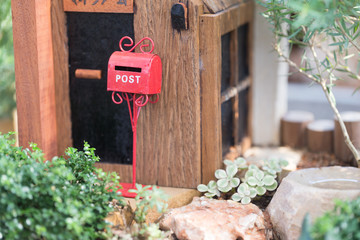 Models Box Office The replica was placed in a small garden.