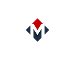 Letter M Arrow Up Logo Design Element