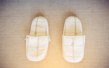 Slippers on the carpet