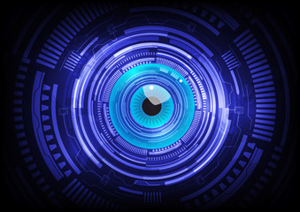blue eye ball abstract cyber future technology concept backgroun