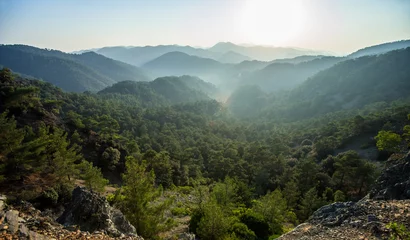 Foto op Canvas Sunset in the mountains of Troodos © mrdenpol