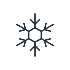 snow flake line web icon on white background