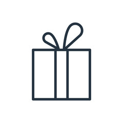 gift line web icon on white background