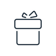 gift line web icon on white background