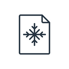 christmas letter line web icon on white background