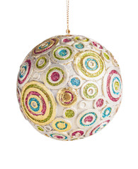 christmas and new year ball isolated on white background