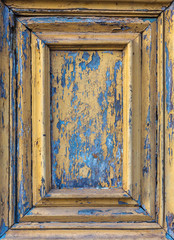 framed detail of an old door