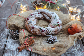 Variation of Christmas stollen with cookies