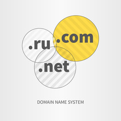 Domain name services web logo and icon