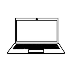 Laptop computer technology icon vector illustration graphic design