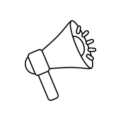 Bullhorn announce device icon vector illustration graphic design