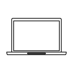 Laptop computer technology icon vector illustration graphic design