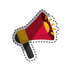 Bullhorn announce device icon vector illustration graphic design