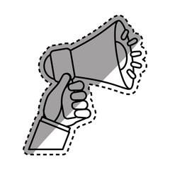 Bullhorn announce device icon vector illustration graphic design