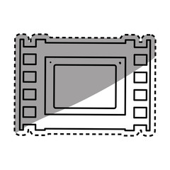 Movie roll equipment icon vector illustration graphic design