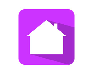 purple white silhouette house