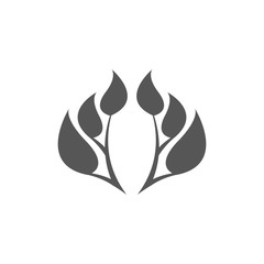 Abstract floral decoration. Leaf.