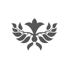 Abstract floral decoration. Leaf.