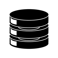 silhouette security data center server network vector illustration eps 10