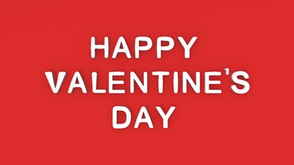 Happy valentines day design. 3d rendering