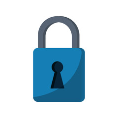 blue padlock lock secure digital vector illustration eps 10