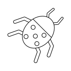 virus computer security system technology outline vector illustration eps 10