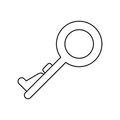 key security system technology outline vector illustration eps 10