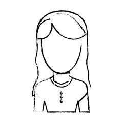 Fototapeta premium Young woman profile icon vector illustration graphic