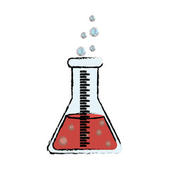 Flask chemistry lab icon vector illustration graphic design