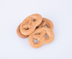 Cookie or Biscuit pretzel on a background.