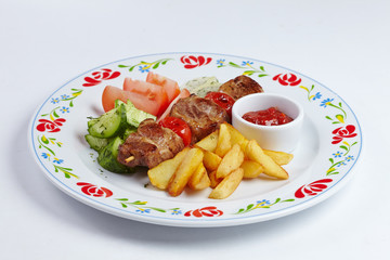 kebab with vegetables