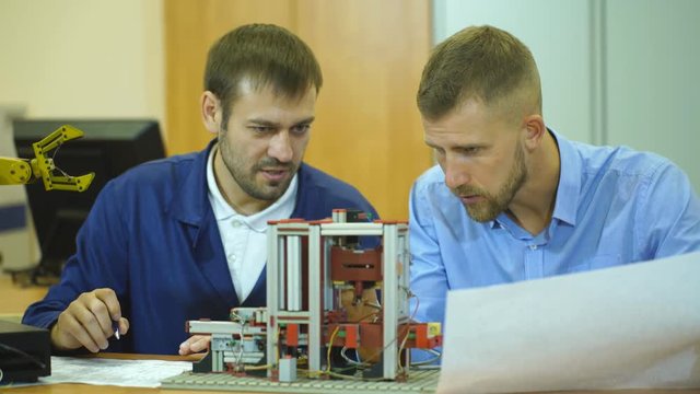 Engineering working in the lab