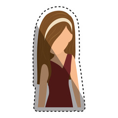 Obraz premium Young woman body complete icon vector illustration graphic design