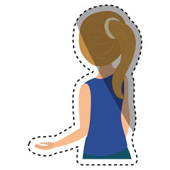 Young woman body icon vector illustration graphic design