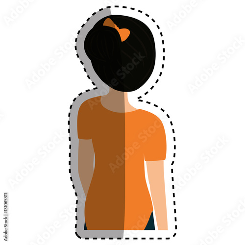 "Young woman body icon vector illustration graphic design ...