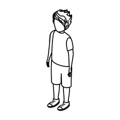 Young Man body complete icon vector illustration graphic design