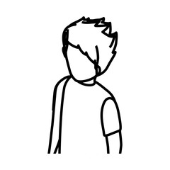 Young Man profile icon vector illustration graphic design