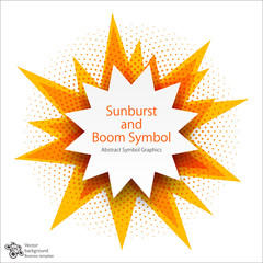Sunburst and Boom Symbol #Vector Graphics