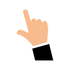 Hand with finger touching something icon vector illustration graphic design