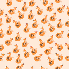 vector illustration of a cute fox