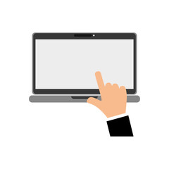 Laptop computer technology icon vector illustration graphic design