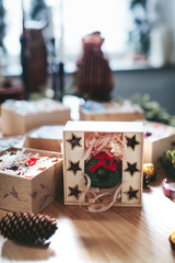 Russian New Year's gifts, souvenirs in the box