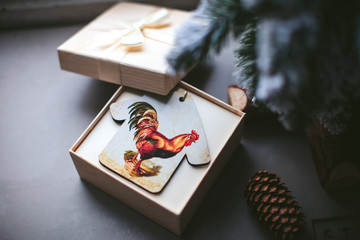 Russian New Year's gifts, souvenirs in the box