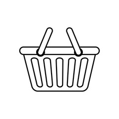 Isolated basket shopping icon vector illustration graphic design