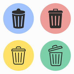 Bin icon set.