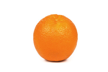 Fresh orange isolated on a white background. Ripe citrus fruit full of vitamins.