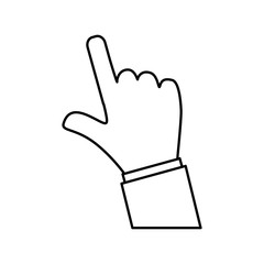 Hand with finger touching something icon vector illustration graphic design